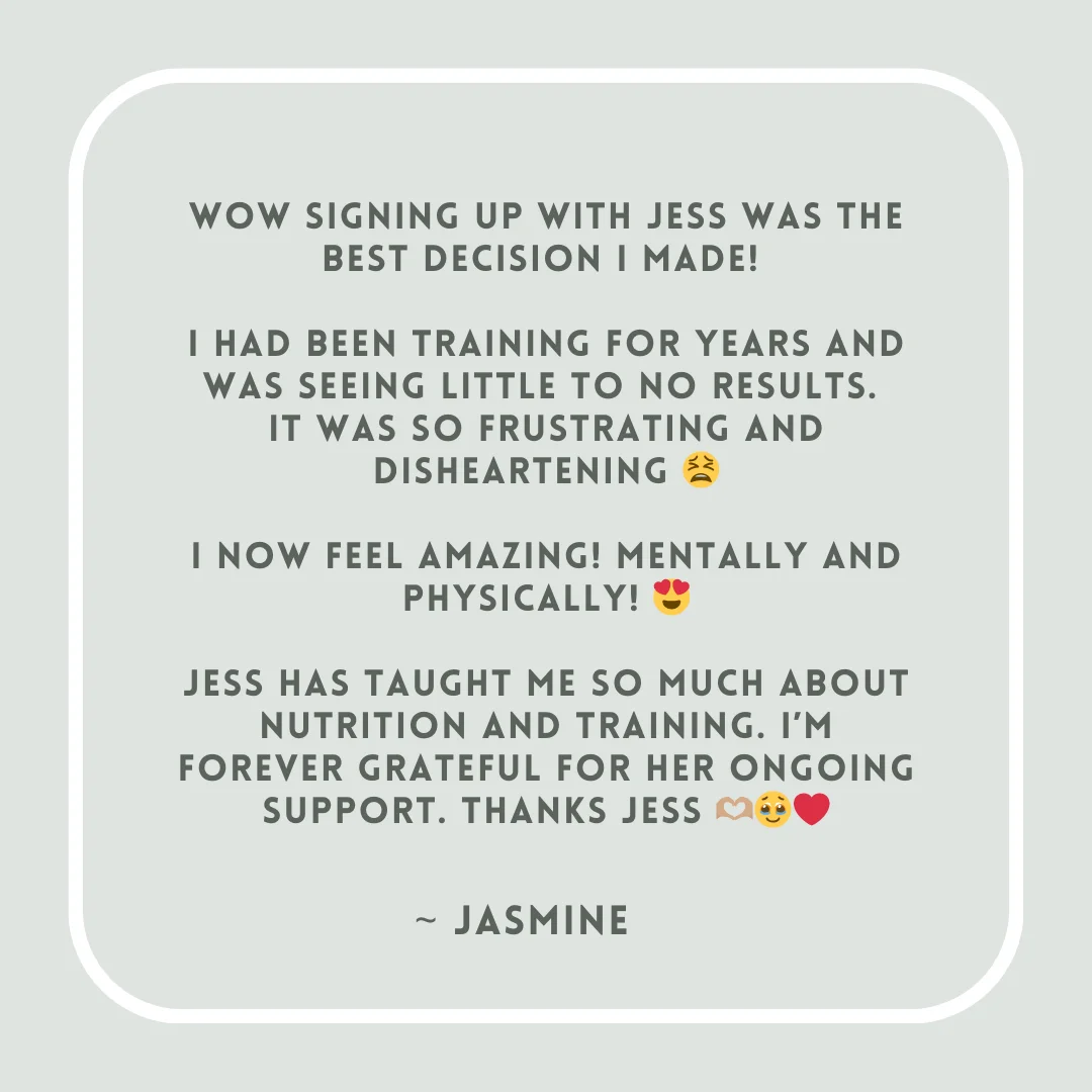 Jasmine's testimonial